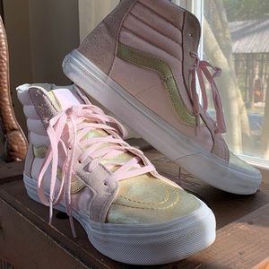 VANS Metallic Sk8-Hi Zip Heavenly Pink+Gold
